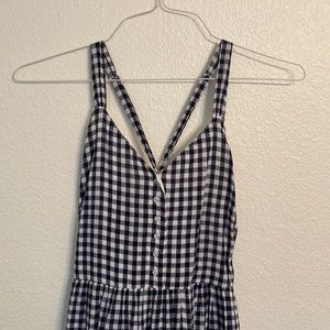 Old Navy, Maxi Dress, Size small, blue and white gingham pattern